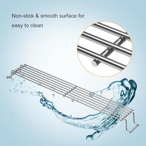 Stainless Steel Grill Warming Rack for Weber Spirit 300 and Spirit II 300 Series - E310 E320 E330 S310 S320 S330 Gas Grills with Front Control Knobs, Upper Warming Rack Replacement Part for Weber 7641 - Image 7