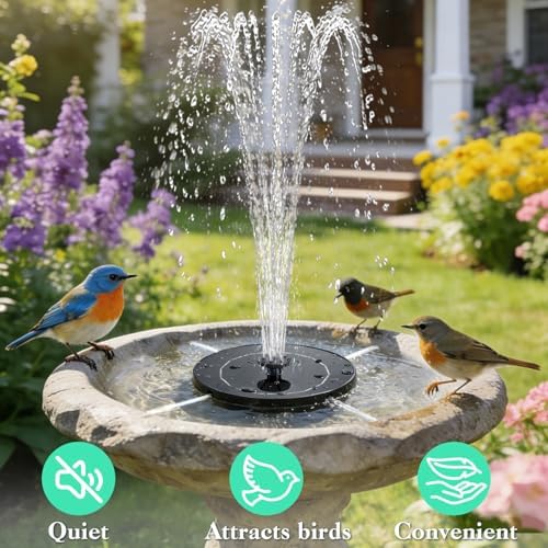 DDcafor Solar Fountain for Bird Bath 3.5W Solar Powered Water Fountain Pump - Image 4