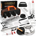 139 PCS Griddle Accessories Kit for Blackstone and Camp Chef, Flat Top Grill Tools Set with Enlarged Spatulas, Professional Burger Press Set with Patty Maker and Carry Bag for Outdoor BBQ by Furnhome
