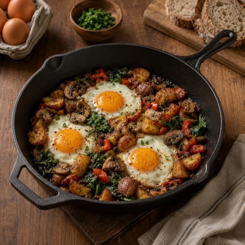 15" Pre-Seasoned Cast Iron Skillet with Dual Handles for Stovetop Campfire - Image 7