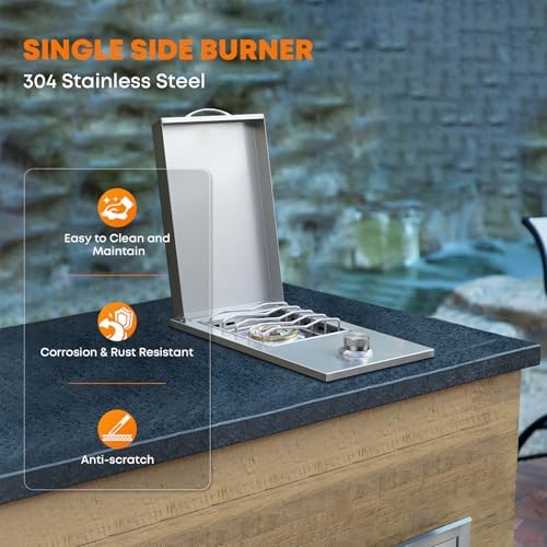 Stanbroil Built-In Single Side Burner for Outdoor Kitchen, Propane Gas - Image 3