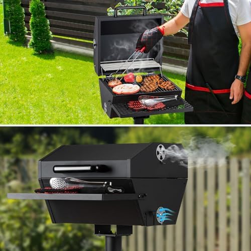Stanbroil Park Style Charcoal Grill with Lid & Warming Rack, 16-Inch - Image 5