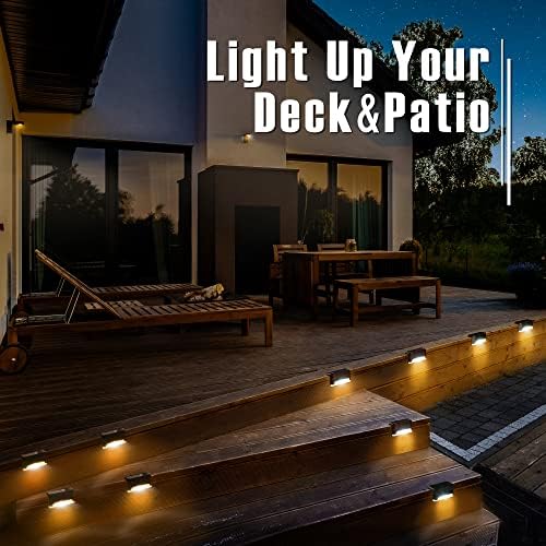 GIGALUMI Led Solar Deck Lights, 16 Pack，Waterproof, Warm White - Image 2