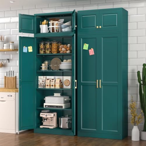 86" Metal Pantry Cabinet,Kitchen Storage Cabinet with Shelves by SteelLifeNeatlyOrganized