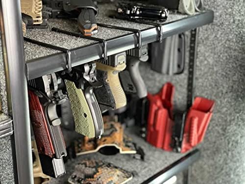 Adoreal 10 PCS Gun Rack, Pistol Rack for Gun Safe Shelf or Stack On Gun Cabinet, Gun Safe Accessory, Handgun Hanger Pistol Organizer for Display, Gifts for Hunters - Image 2