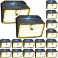 [16 Packs] Solar Motion Lights Outdoor, Ultra Bright Solar Fence Lights with Motion Sensor, IP65 Waterproof Security Light 3 Modes, 270° Lighting Angle, Wall Lights for Deck Patio Fence Garage Door by Claoner