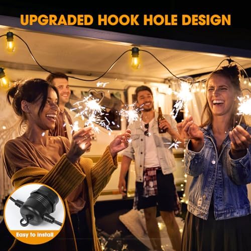 GvvooHome Outdoor String Lights, 36FT LED Waterproof Patio Lights - Image 4