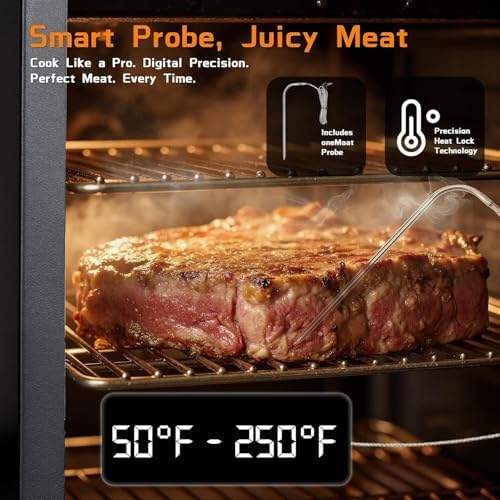 40 Inch Electric Smoker with Digital Controls & Meat Thermometer, Vertical BBQ Smoker with 4 Smoking Racks, Wood Chip Tray & Waterproof Cover, 633 Sq In Outdoor Smoker for Ribs, Brisket & Turkey - Image 3