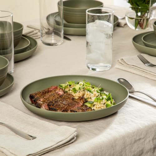 Gibson Home Plates and Bowls Set, 12 Piece Wheat Straw Dinnerware for 4 - Image 4
