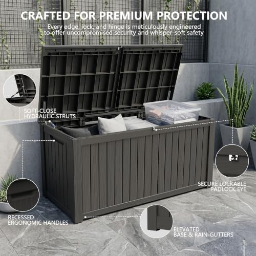 Outdoor Storage Box,200 Gallon Waterproof Deck Box [Upgraded 3.0] - Image 3