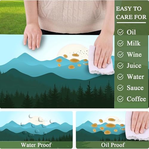 CAPSCEOLL Fitted Picnic Table Cover with Bench Covers 8ft - Green Mountain - Image 4