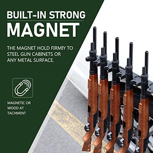 Adoreal Magnetic Rifle Rack, Durable Rubber Gun Rack for Gun Storage, Magnetic Gun Holder in Gun Cabinet, Shotgun Rifle Barrel Rest Gun Safe Organizer Indoor Gun Racks - Image 4