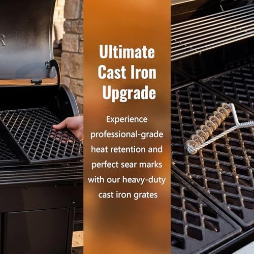 Cast Iron Cooking Grates for Traeger Woodridge Pellet Grill, Grill Grids Compatible with Traeger Sear Grate, Grill Grates Replacement Parts for Traeger Grill Accessories,2 Pack - Image 5