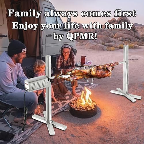 Rotisserie Grill Kit, 52" Outdoor Electric Tripod Rotisserie Stand - Image 6