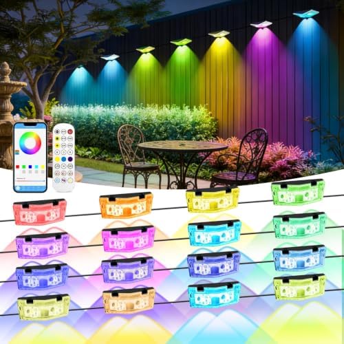 Outdoor Fence Lights Plug in, 100FT LED Fence Lights, App & Remote Control, 100 Scene Modes, IP67 Waterproof Outdoor Lights for Backyard, Patio, Deck - Brighter Than Solar Lights by Unknown