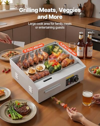VEVOR Commercial Electric Griddle, 18", Countertop Flat Top Griddle - Image 2