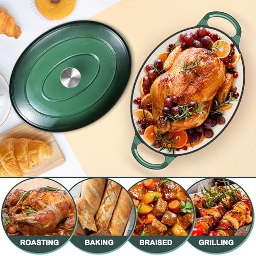 E-far 5QT Oval Dutch Oven Pot with Lid, Enameled Cast Iron Dutch Oven - Image 5