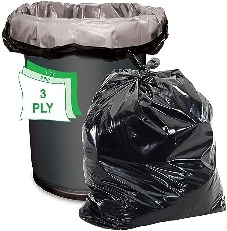 Aluf Plastics 20-30 Gal Black Trash Bags, Star Seal, 36" x 30" Pack of 100 - Image 2