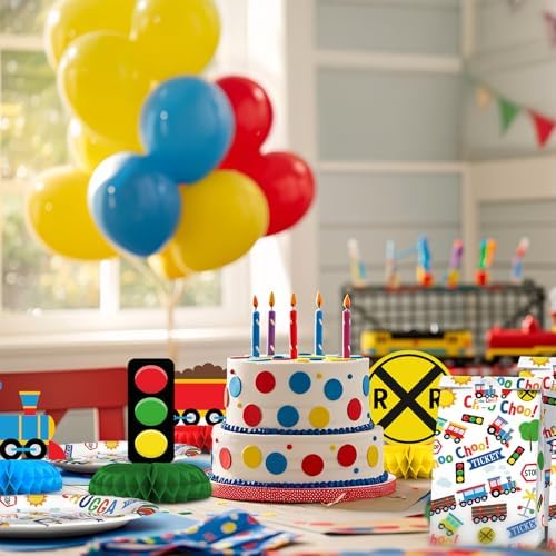 Train Party Decorations - Train Party Plates and Napkins for Kids, Serves 40 Guests - Image 6