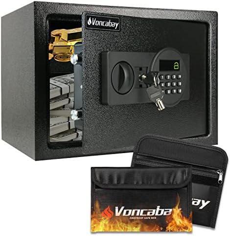 Voncabay Money Safe Box for Home with Digital Keypad, 0.8 Cu. Ft., Black by Voncabay