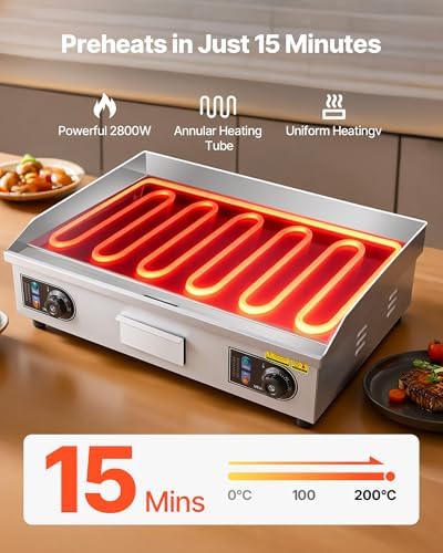VEVOR Commercial Electric Griddle, 26" No Plug, Countertop Flat Top Griddle - Image 3