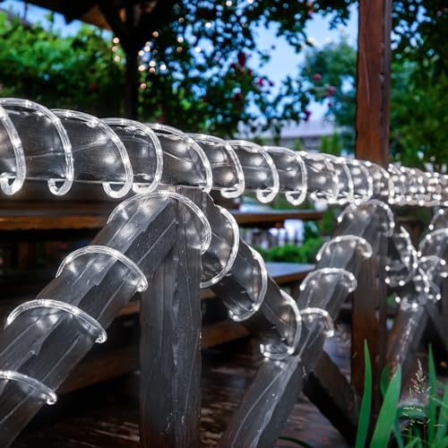 Solar Rope Lights, 2 Packs Total 132ft 400LED Solar String Lights, 8 Modes - Image 3