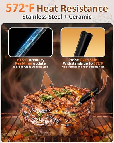 Smart Accurate Wireless Meat Thermometer - Real-Time Alerts - Image 3