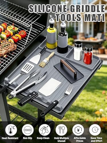 2PCS Rollable Silicone Grill Mat for Flat Top Grill Accessories - Image 4
