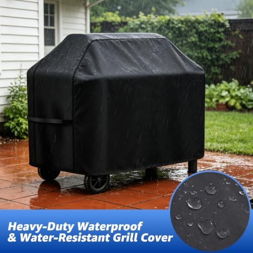 Perfect Grill Cover for Outdoor Grills Waterproof Rip-Proof Weather Resistant for Reliable Protection Griddle Cover Easy to Clean Adjustable Hem Drawstring Fade Resistant (Brown, 48) - Image 5