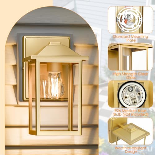 MATAMEYE Outdoor Wall Light Fixture, Exterior Waterproof Porch Lighting - Image 6