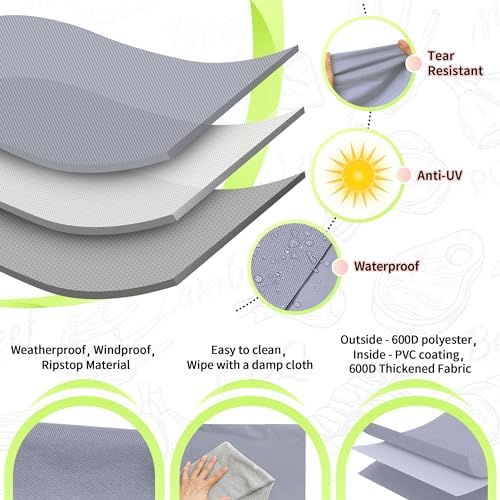 NEXCOVER Barbecue Gas Grill Cover - 58 Inch Waterproof Outdoor Heavy Duty BBQ Cover, Fade & Weather Resistant Upgraded Material for Weber, Brinkmann, Char Broil and More - Image 3