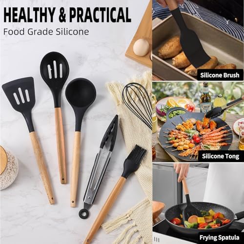 Silicone Camping Cooking Set Car Camping Essentials Cooking Kitchen Set, RV Camping Cookware Must Haves Gifts Camping Cooking Essentials, Camp Cooking Set for Travel Hiking Picnic - Image 3