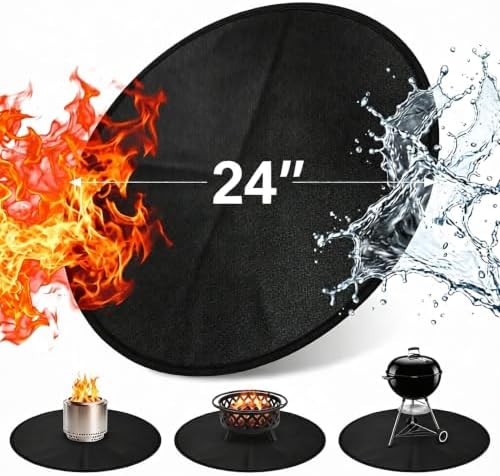 24" Round Fire Pit Mat for Solo Stove Bonfire - Fireproof Under Grill Mat for Outdoor Grill & Portable Camping Stove - Ideal Solo Stove Accessory - Image 7
