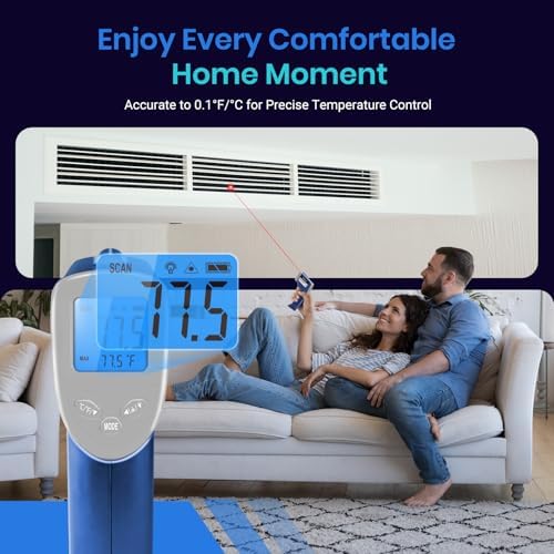 Etekcity Infrared Thermometer Laser Temperature Gun, -58°F~1130°F, Blue - Image 4