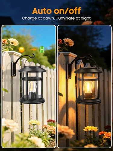 Solar Lantern Outdoor Waterproof, 6 Pack Bright Hanging Solar Lights for Outside Decorative, Upgraded Solar Powered Lanterns LED Lighting for Garden Patio Porch Decor Gifts - Image 6