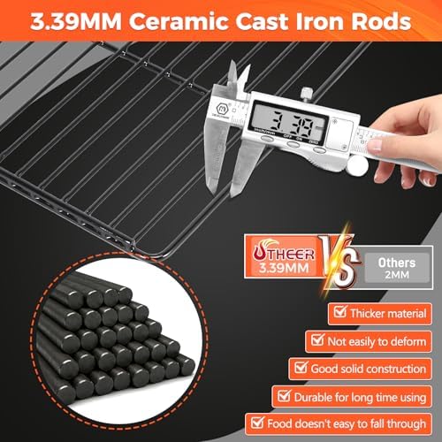 Utheer Cast Iron Smoker Racks for Pit Boss PBV4NX, 5 Pack - Image 5