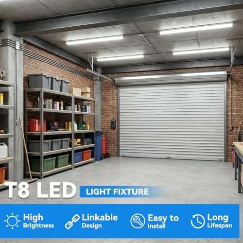 SHOPLED LED Shop Light 4FT, 50W 5000K Daylight White, 7500LM D-Shape - Image 4