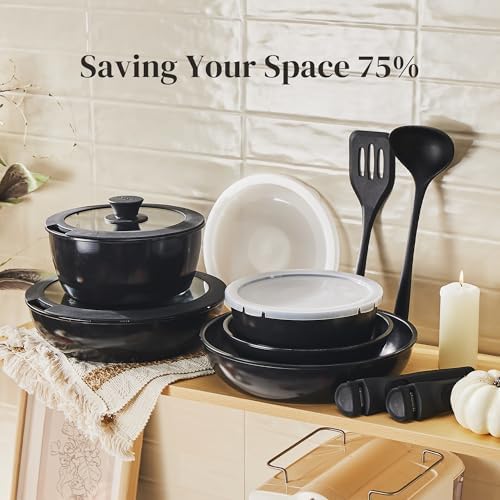 Redchef Non Stick Pots and Pans Set, 16Pcs Induction Kitchen Cookware Set - Image 5