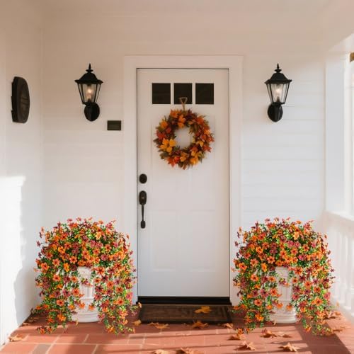 INQCMY Artificial Fall Fake Flowers for Outdoor Fall Decoration - Image 3