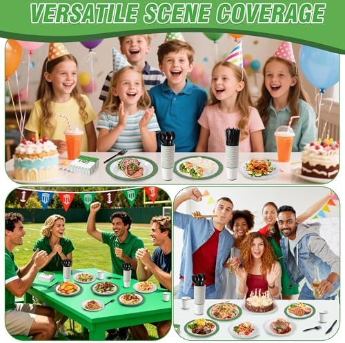 400 Pcs Disposable Golf Party Tableware Set for 50 Guests - Image 5