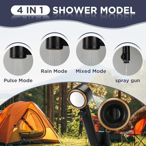 Ann Katy Portable Camping Shower Pump,Rechargeable Electric Outdoor Shower - Image 3