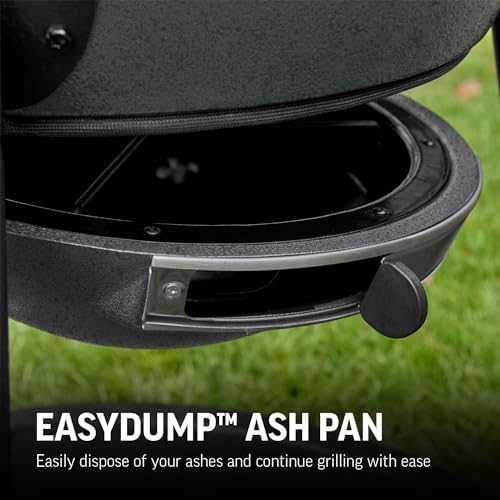Char-Griller AKORN 20-Inch Kamado Charcoal Grill and Smoker, Triple-Wall Insulated Steel with Cast Iron Grates, Warming Rack and EasyDump Ash Pan, 445 Sq. In. Cooking Area, Graphite - Image 3
