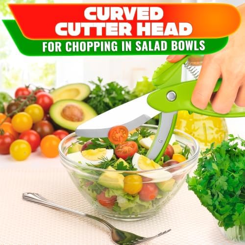 Salad Scissors for Chopped Salad, 8.9" Stainless Steel, In-Bowl - Image 7