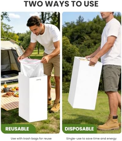 Magicheap 30 Gallon Disposable Trash Cans for Parties with Rim Clips 4 Pack - Image 5