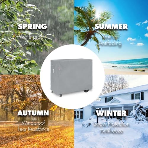 Turtle Life BBQ Grill Cover, 47 Inch Heavy Duty Waterproof Barbecue Gas Grill Covers for Flat Top Griddle, Anti-Fading Cover for Gas Grill, Gray - Image 6