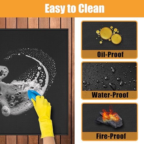 Heat Resistant Mats for Countertop fits Tabletop Grill, 36x30x0.02in, Black - Image 4
