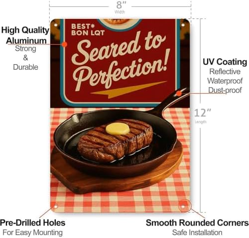 Aluminum 8X12in Premium Nonstick Skillet Even Heat Distribution Pan Seared Steak Searing Frying Sauteing Indoor Outdoor Kitchen Camping Cooking Durable Ergonomic Handle Heavy Duty Cookware - Image 2