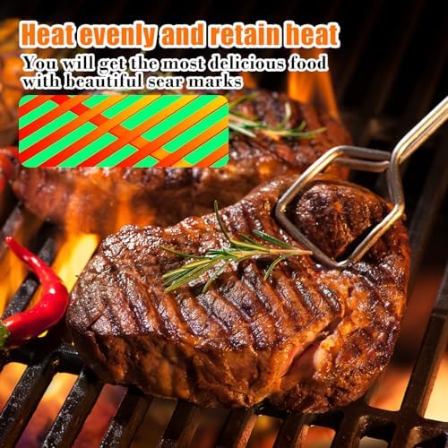 17.5" Grill Grates for Weber Spirit 300, Grill Parts for Weber Spirit E310 & GS4 Spirit II 300 Series, Spirit II E310, Spirit 2 E310, Genesis Silver/Gold B & C,Porcelain Enameled Cast Iron Grate 7638 - Image 5