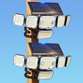 5000LM Solar Flood Lights Outdoor,6-Head,Motion Sensor Lights with Remote by LightupYourLife