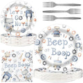 Robot Party Decorations - Robot Party Plates and Napkins for Kids Birthday Party, Serves 40 Guests by BonBeeDesign